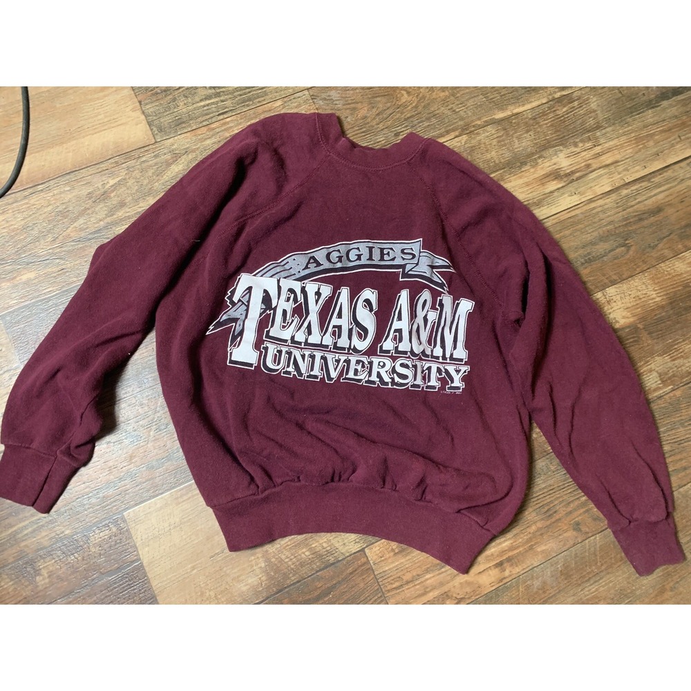 Vintage Texas A&M Aggies Sweatshirt Men's M/L Maroon 90s Tultex Brand